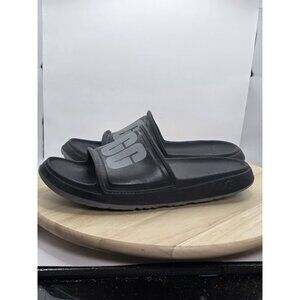 UGG Wilcox Slide Black Grey Block Logo Men's Slide Sandals  Size 9M